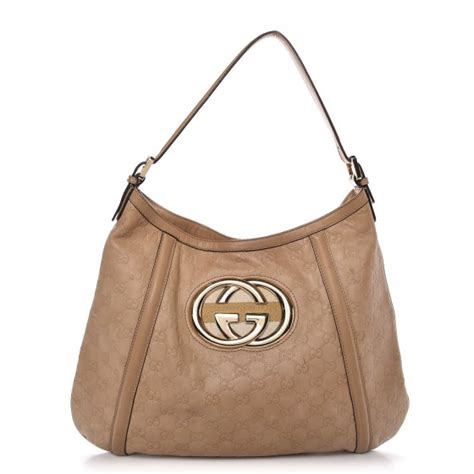 gucci britta bag|GUCCI Guccissima Medium Britt Hobo Beige .